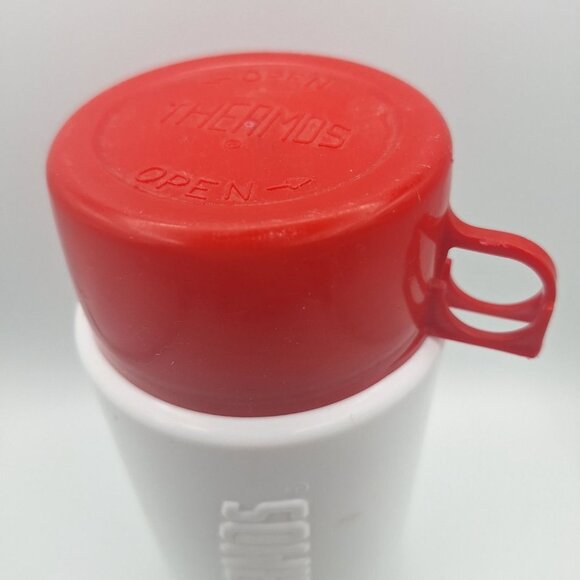 Flintstones Thermos 90s Cartoon TV Show Millennial Nostalgia Red Cup Lid 3700 - Picture 8 of 11